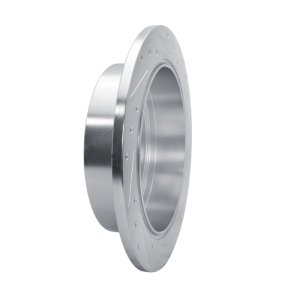 Hummer H3 Brake Rotor (1) - Rear Right - R1 Concepts - Drilled & Slotted - Silver - `06-`10